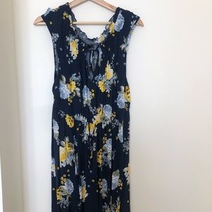 TORRID Blue Long Floral Dress